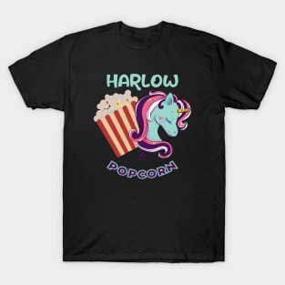 Harlow And Popcorn Funny Popcorn The Pony T-Shirt